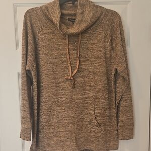 Chaps Brown Cowl Neck Sweater